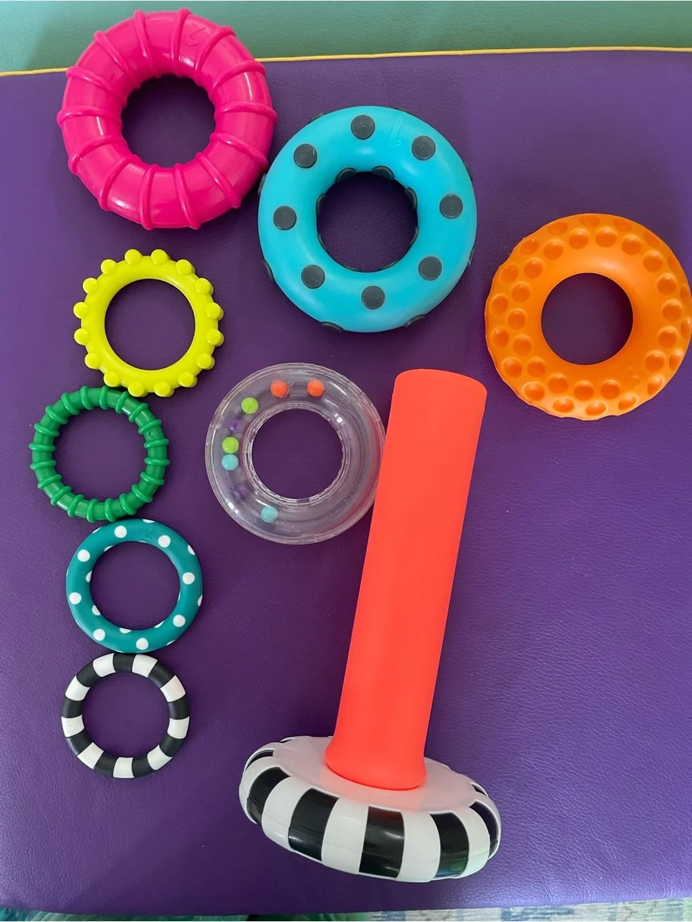 Stacking Sensory Rings Toy - Bright Multicolor